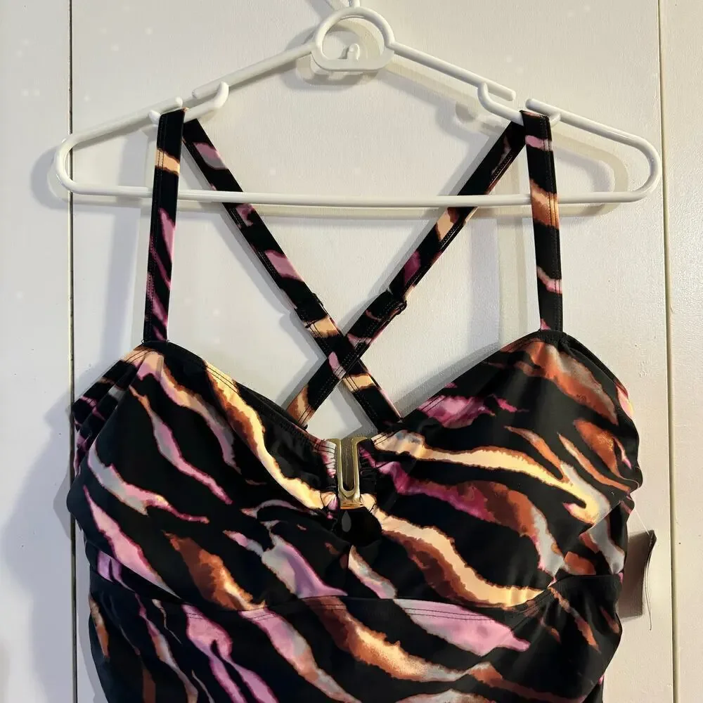 NWT Torrid Wireless Ladder Back One Piece Swimsuit Size 1X